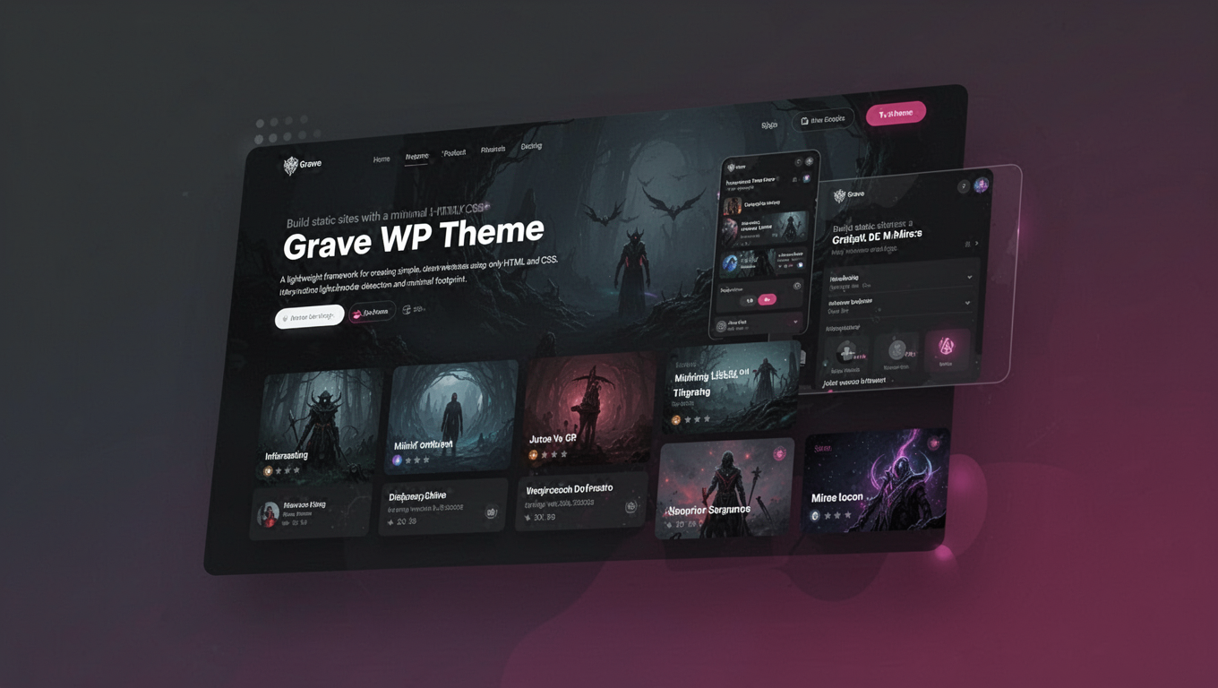 Preview of Grave WP Theme