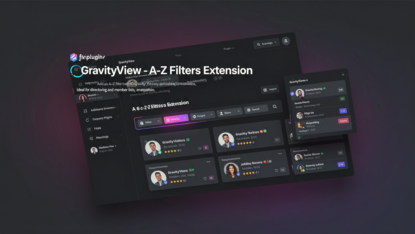 Preview of GravityView - A-Z Filters Extension