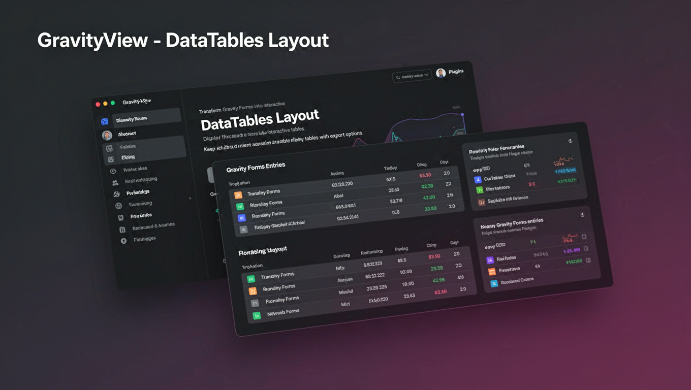 Preview of GravityView - DataTables Layout