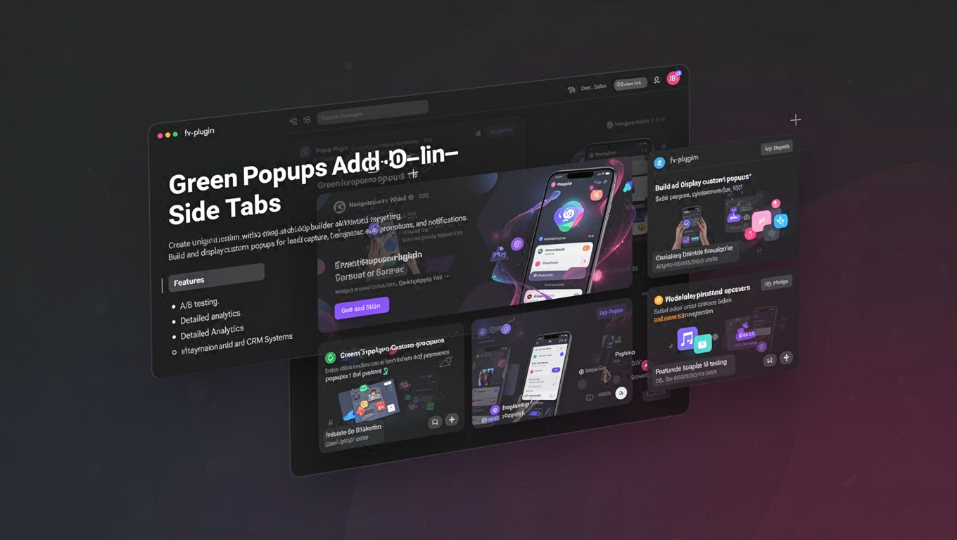 Preview of Green Popups Add-On - Side Tabs