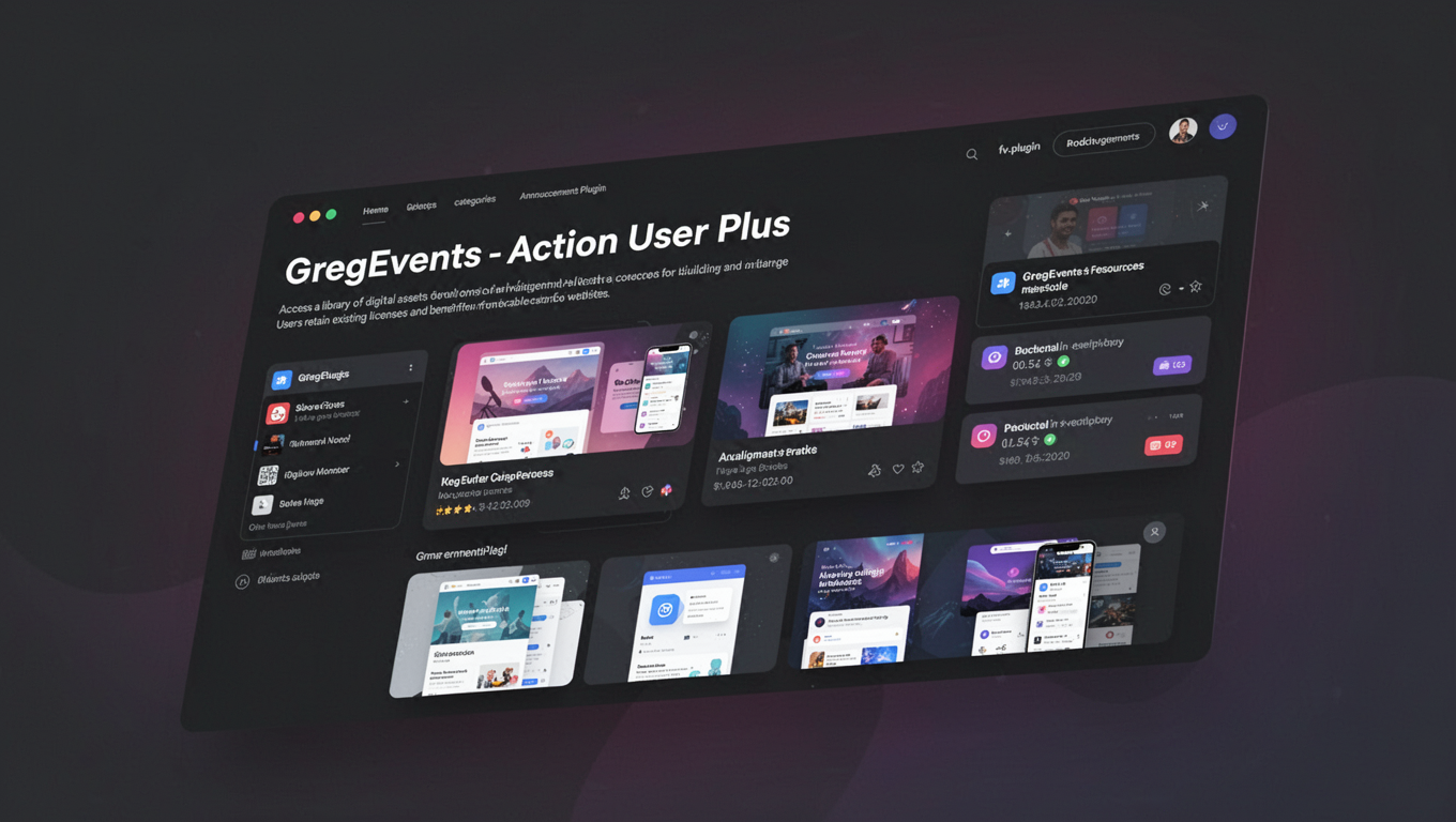 Preview of GregEvents - Action User Plus