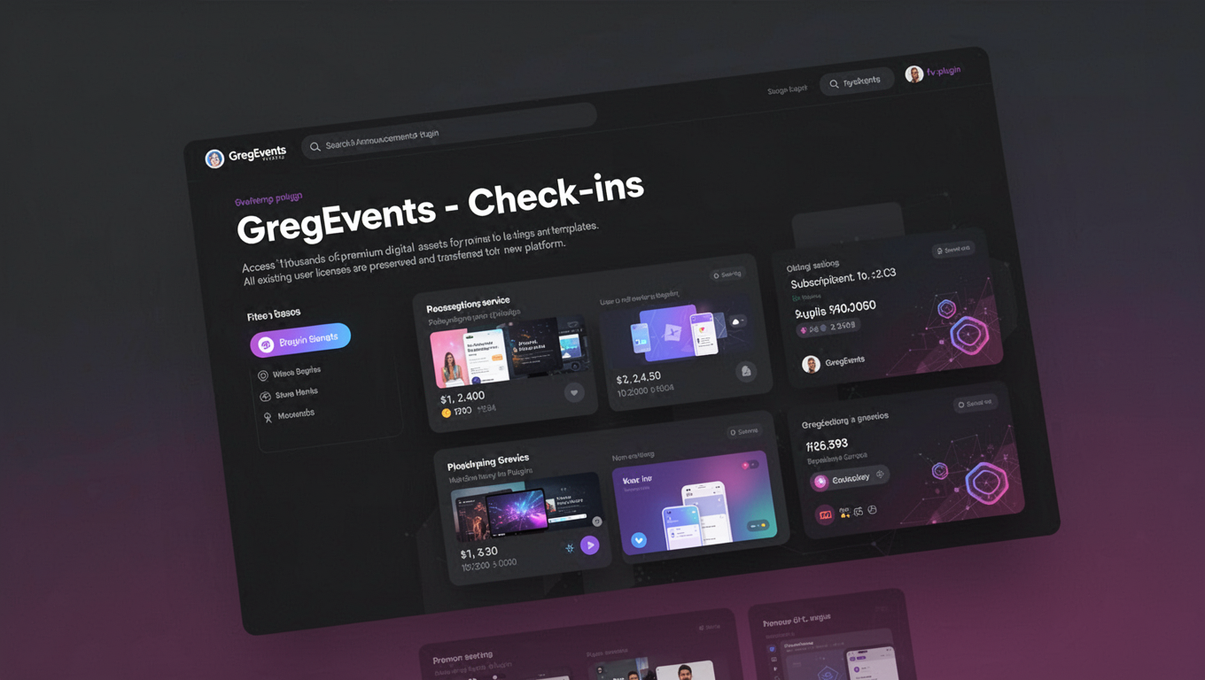 Preview of GregEvents - Check-ins