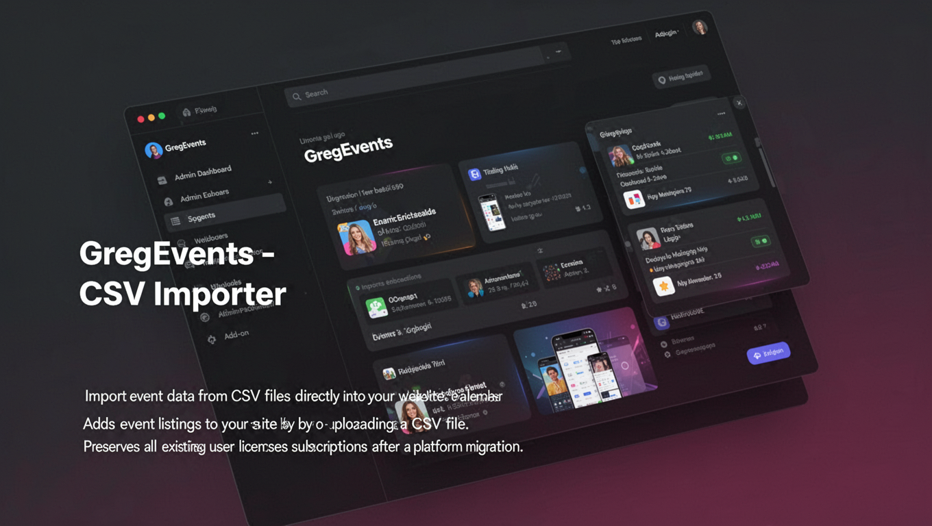 Preview of GregEvents - CSV Importer