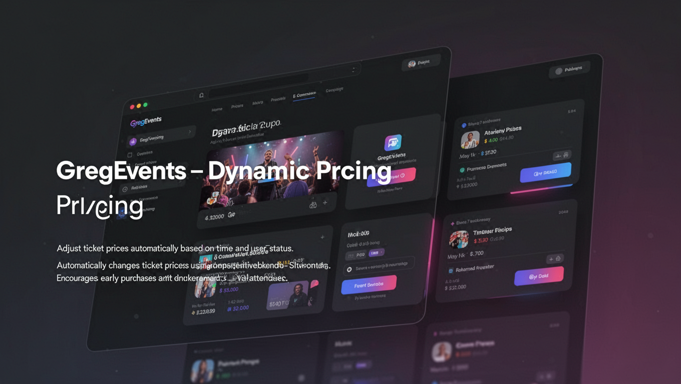 Preview of GregEvents - Dynamic Pricing