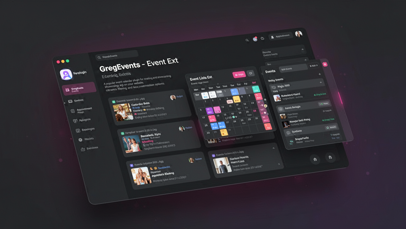 Preview of GregEvents - Event Lists Ext