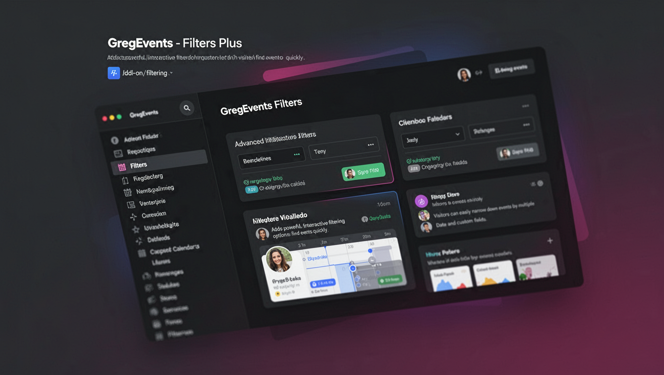 Preview of GregEvents - Filters Plus