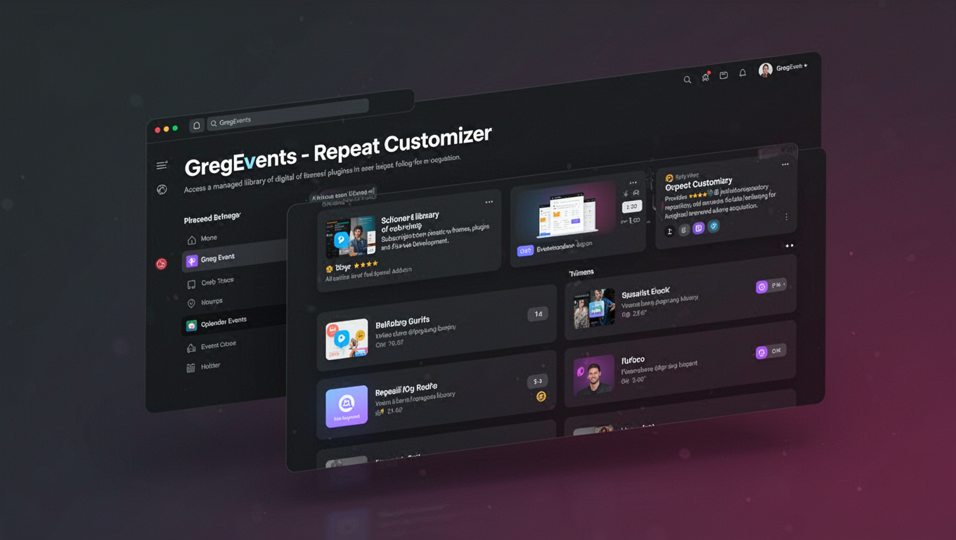 Preview of GregEvents - Repeat Customizer