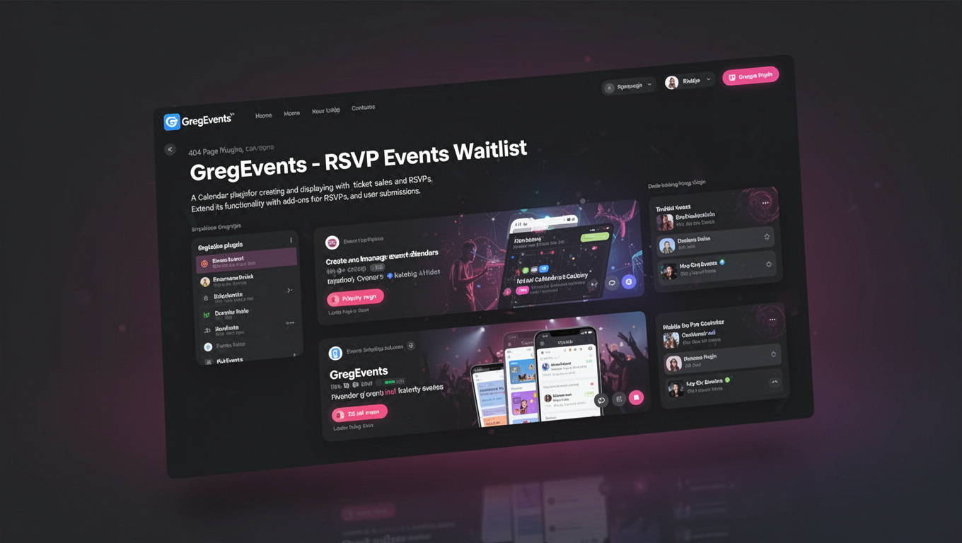 Preview of GregEvents - RSVP Events Waitlist