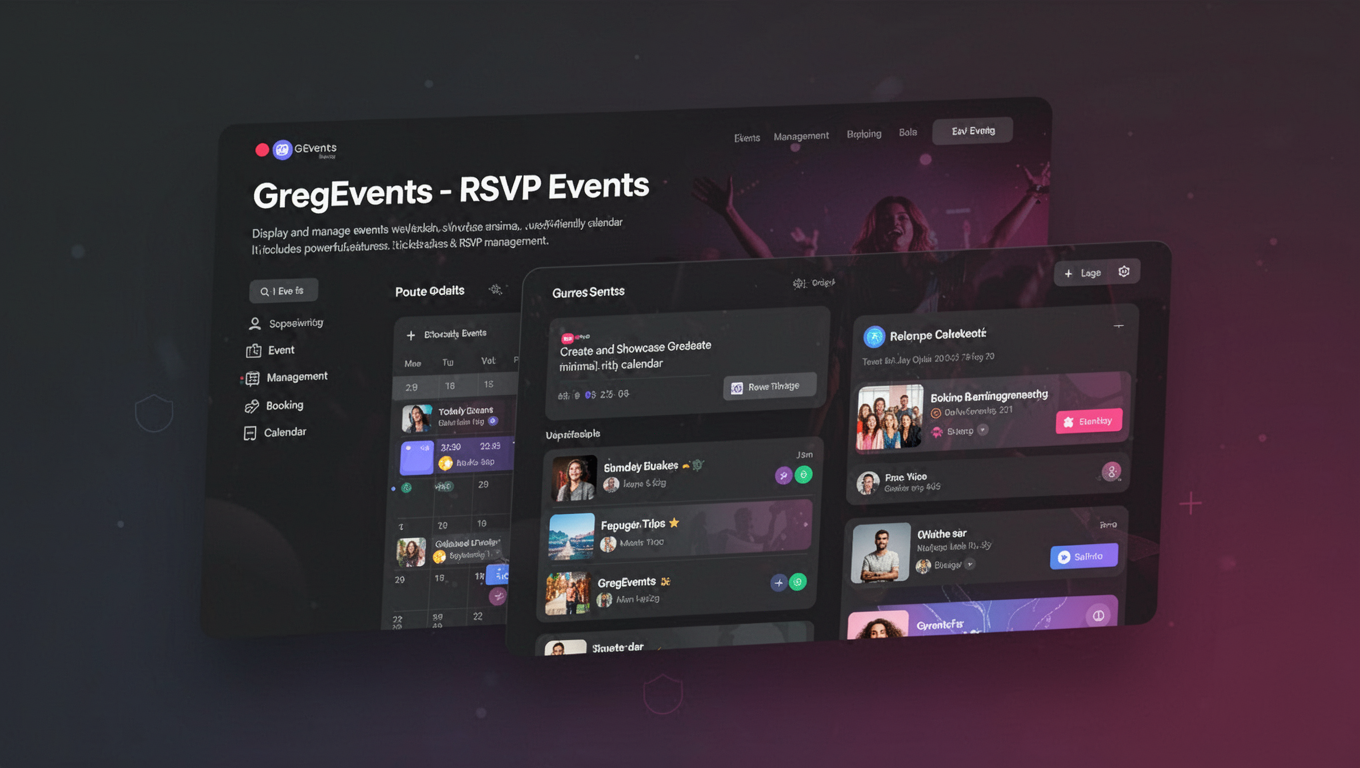 Preview of GregEvents - RSVP Events