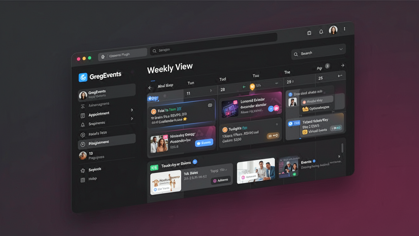 Preview of GregEvents - Weekly View