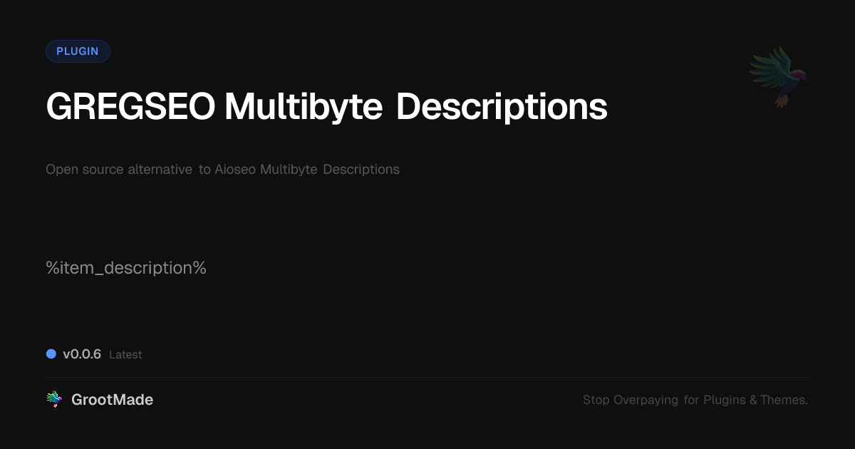 Preview of GREGSEO Multibyte Descriptions