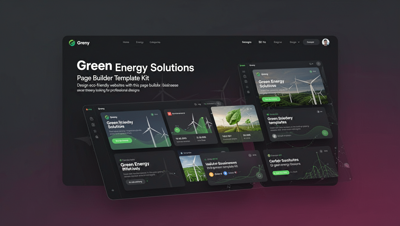Preview of Greny - Green Energy Solutions Elementor Template Kit
