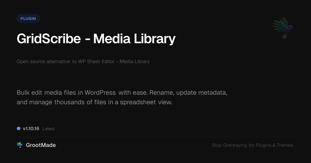 Preview of GridScribe - Media Library