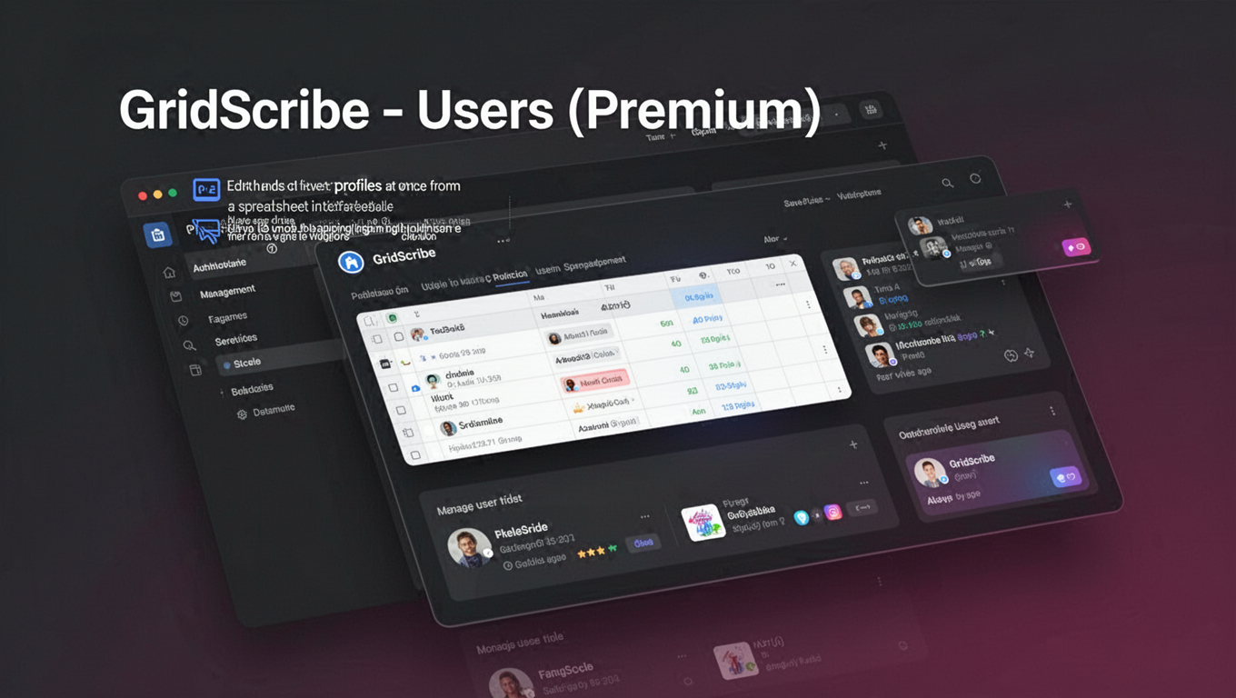 Preview of GridScribe - Users (Premium)