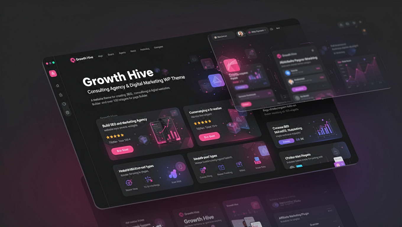 Preview of Growth Hive - Consulting Agency & Digital Marketing WP Theme
