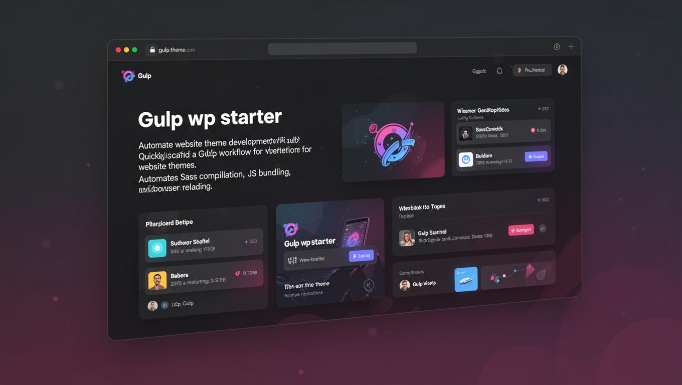 Preview of Gulp wp starter