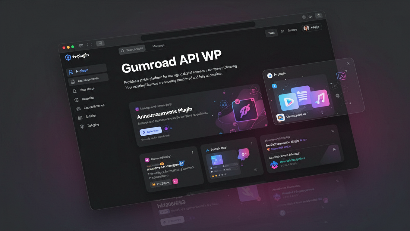Preview of Gumroad API WP