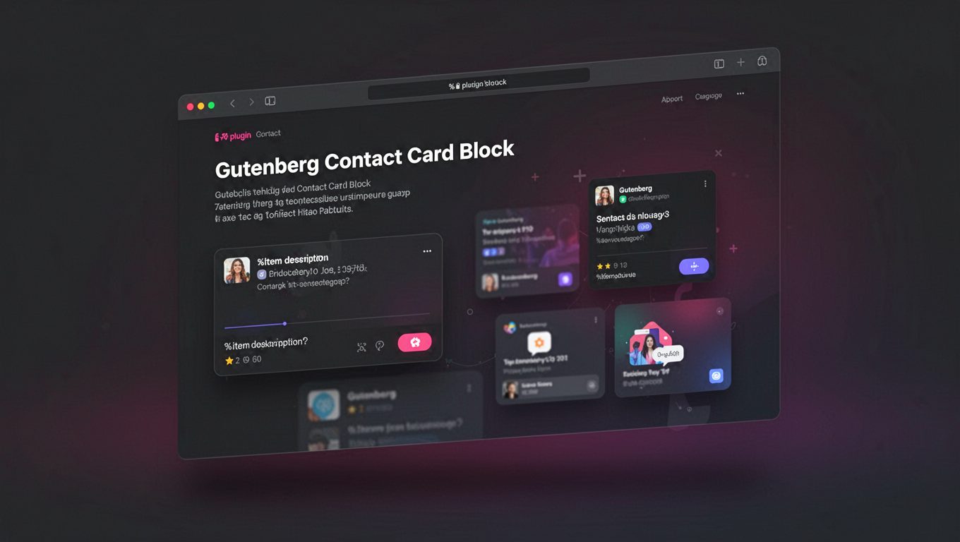 Preview of Gutenberg Contact Card Block