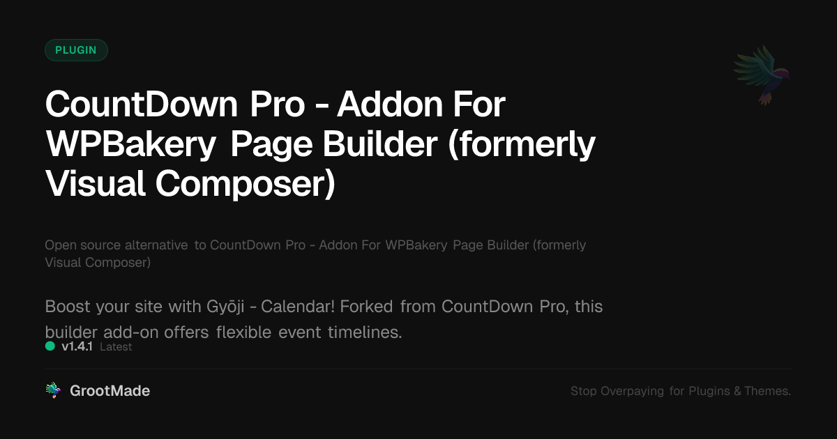 Preview of CountDown Pro - Addon For WPBakery Page Builder (formerly Visual Composer)