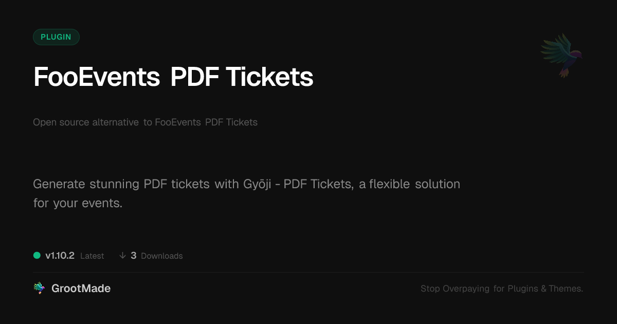 FooEvents PDF Tickets
