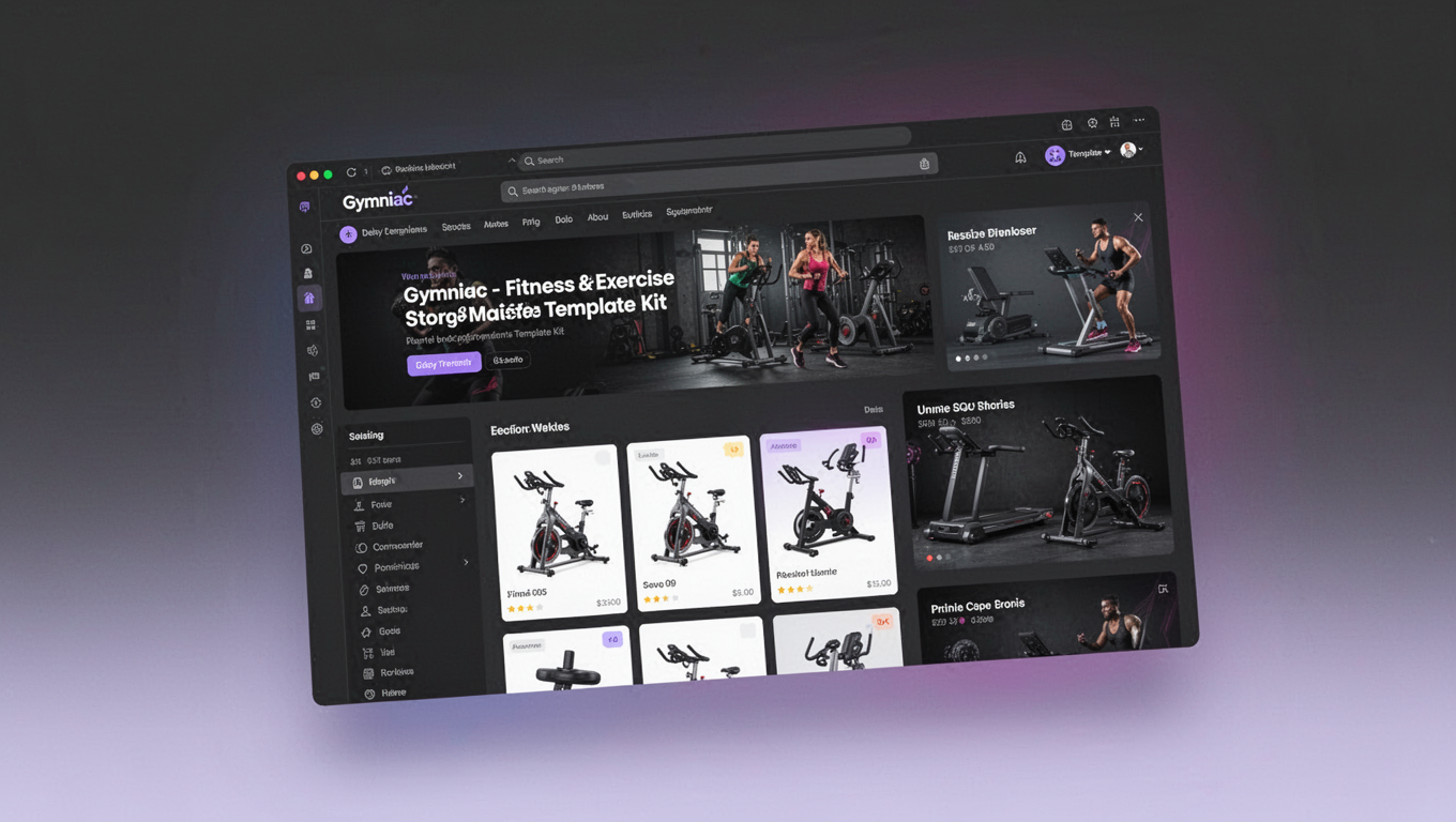 Preview of Gymniac - Fitness & Exercise Equipment Store DesignMaster Template Kit