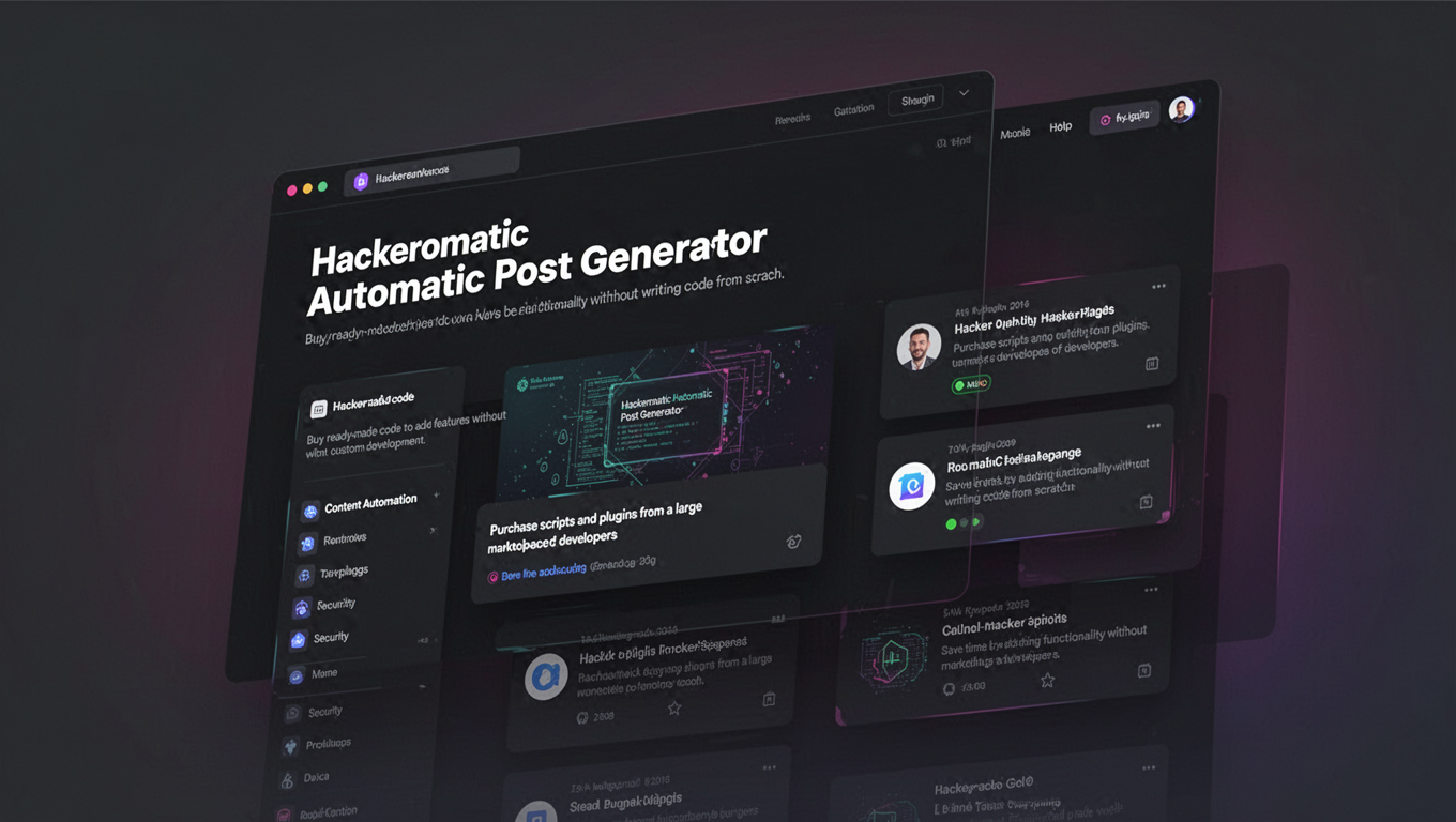 Preview of Hackeromatic Hacker News Automatic Post Generator