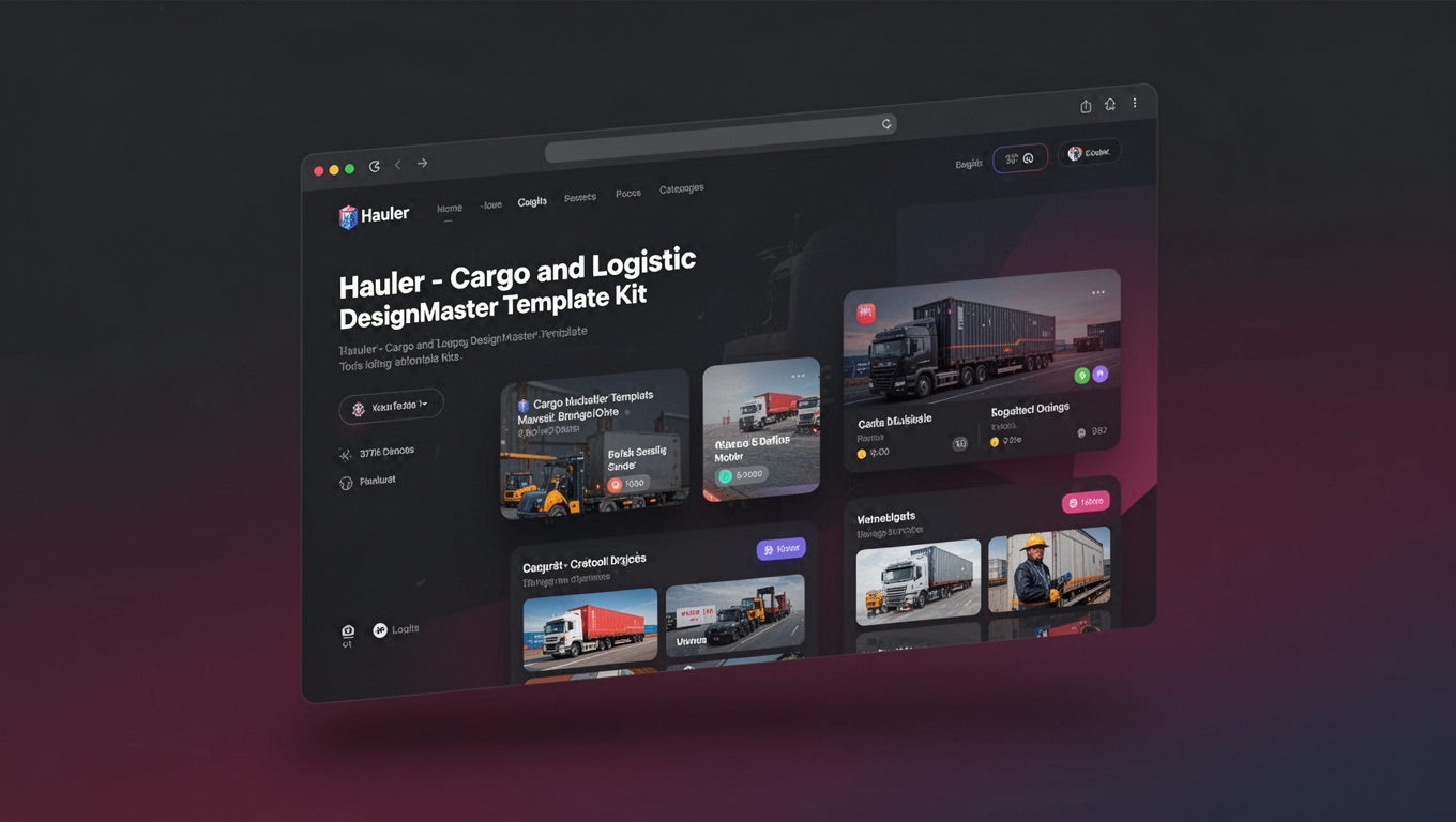 Preview of Hauler - Cargo and Logistic DesignMaster Template Kit
