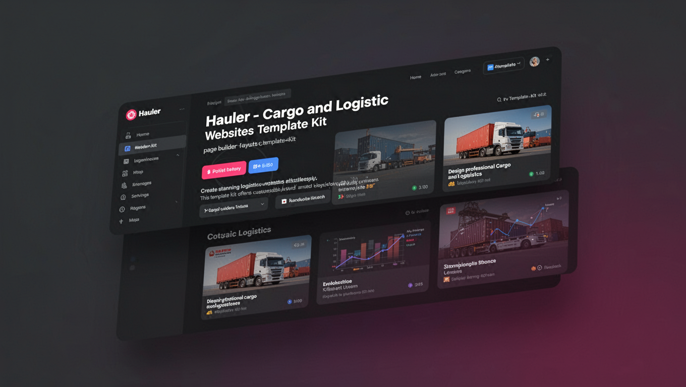 Preview of Hauler - Cargo and Logistic Elementor Template Kit