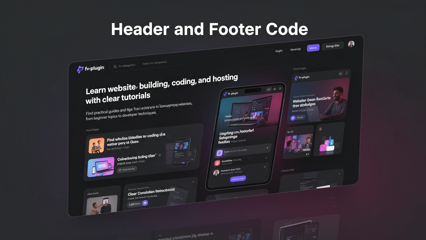 Preview of Header and Footer Code