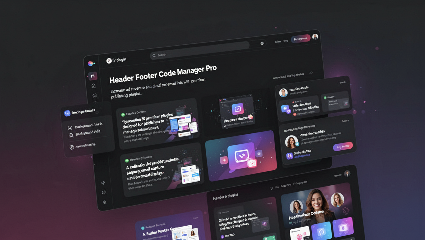 Preview of Header Footer Code Manager Pro