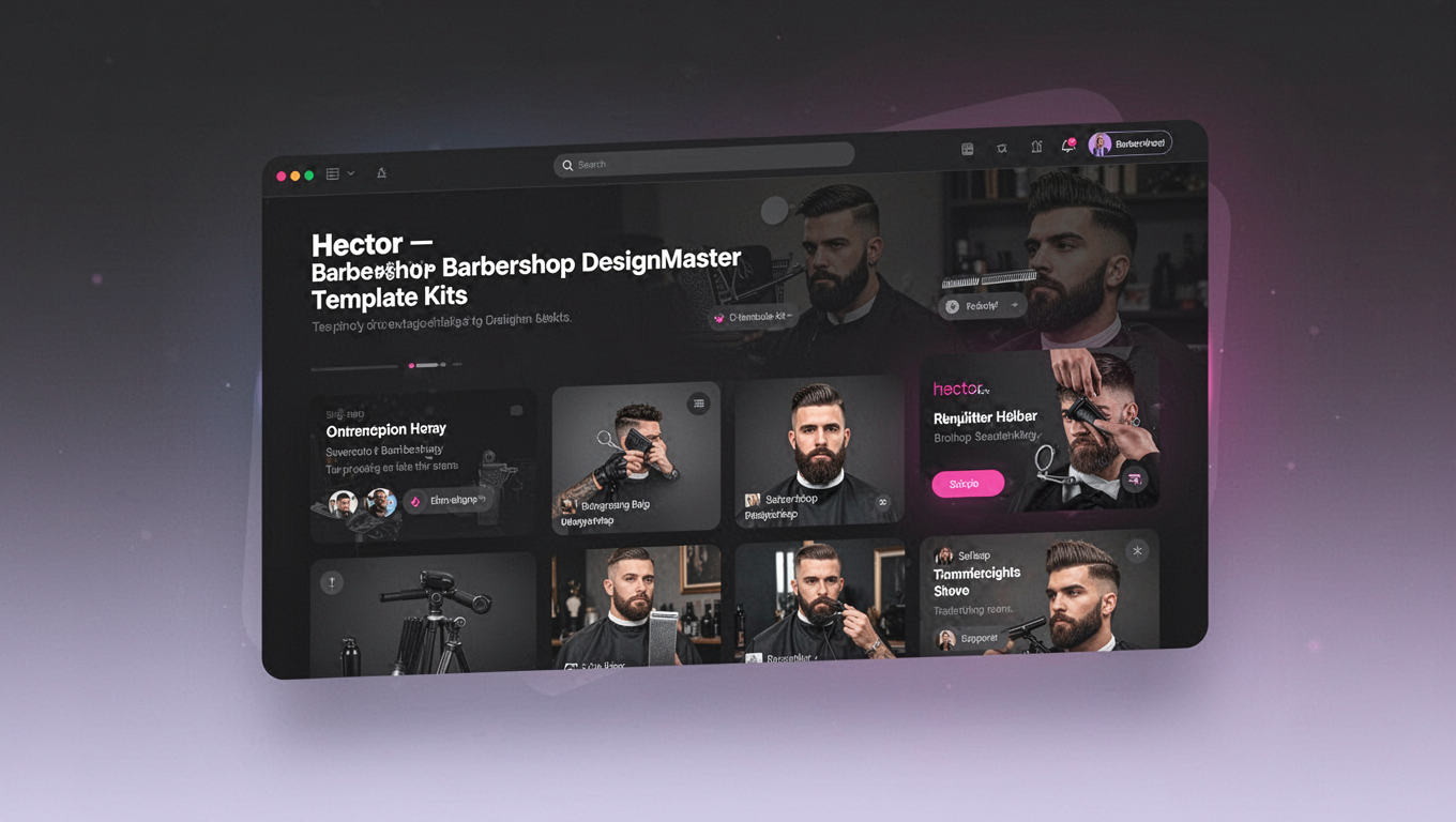 Preview of Hector - Barbershop DesignMaster Template Kits