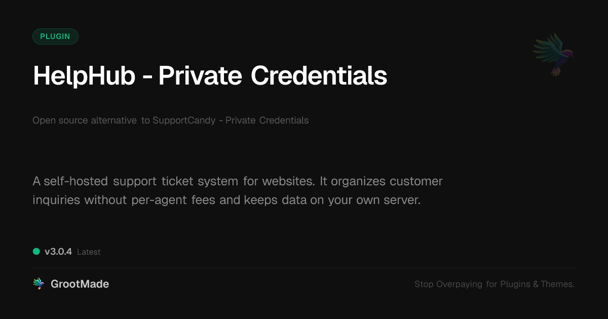Preview of HelpHub - Private Credentials