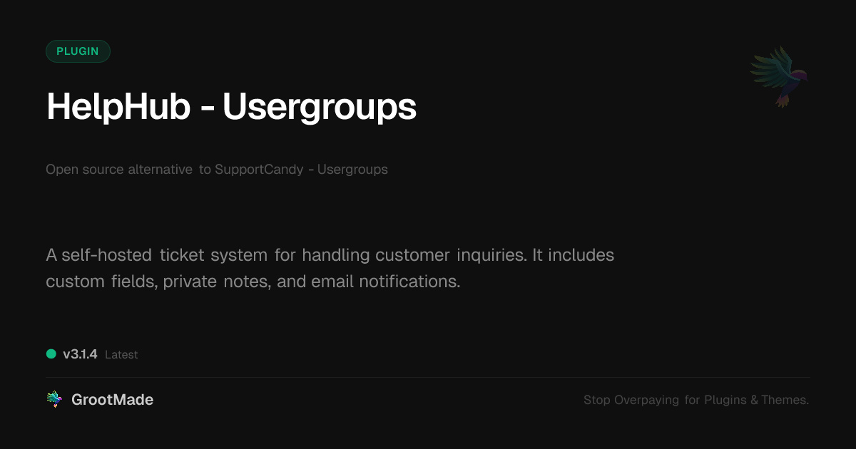 Preview of HelpHub - Usergroups