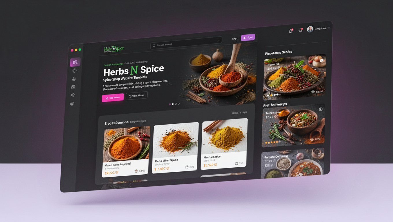 Preview of Herbs N Spice - Spice Shop Website Template
