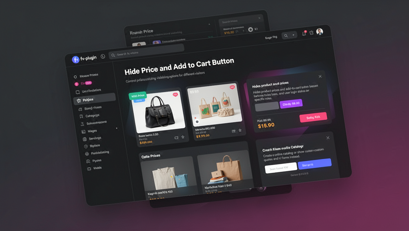 Preview of Hide Price and Add to Cart Button