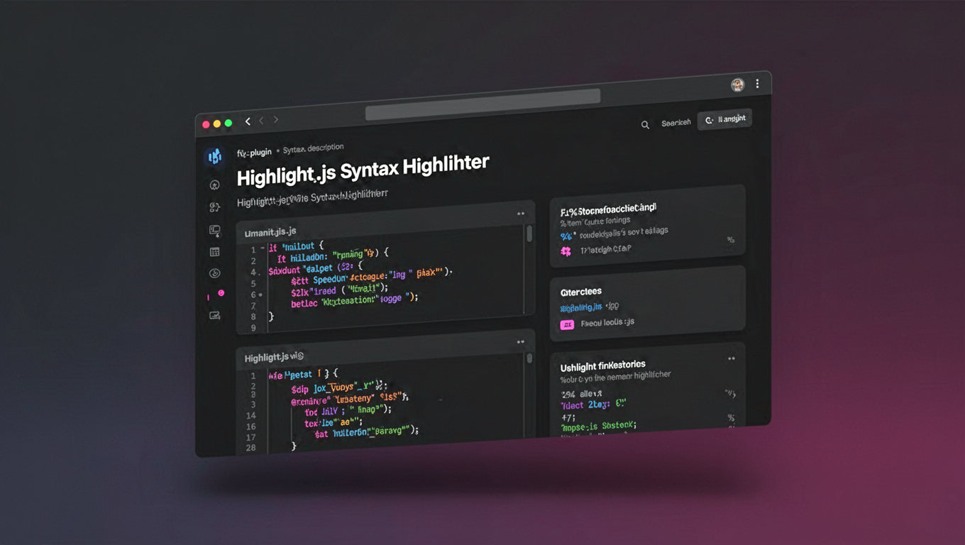 Preview of Highlight.js Syntax Highlighter