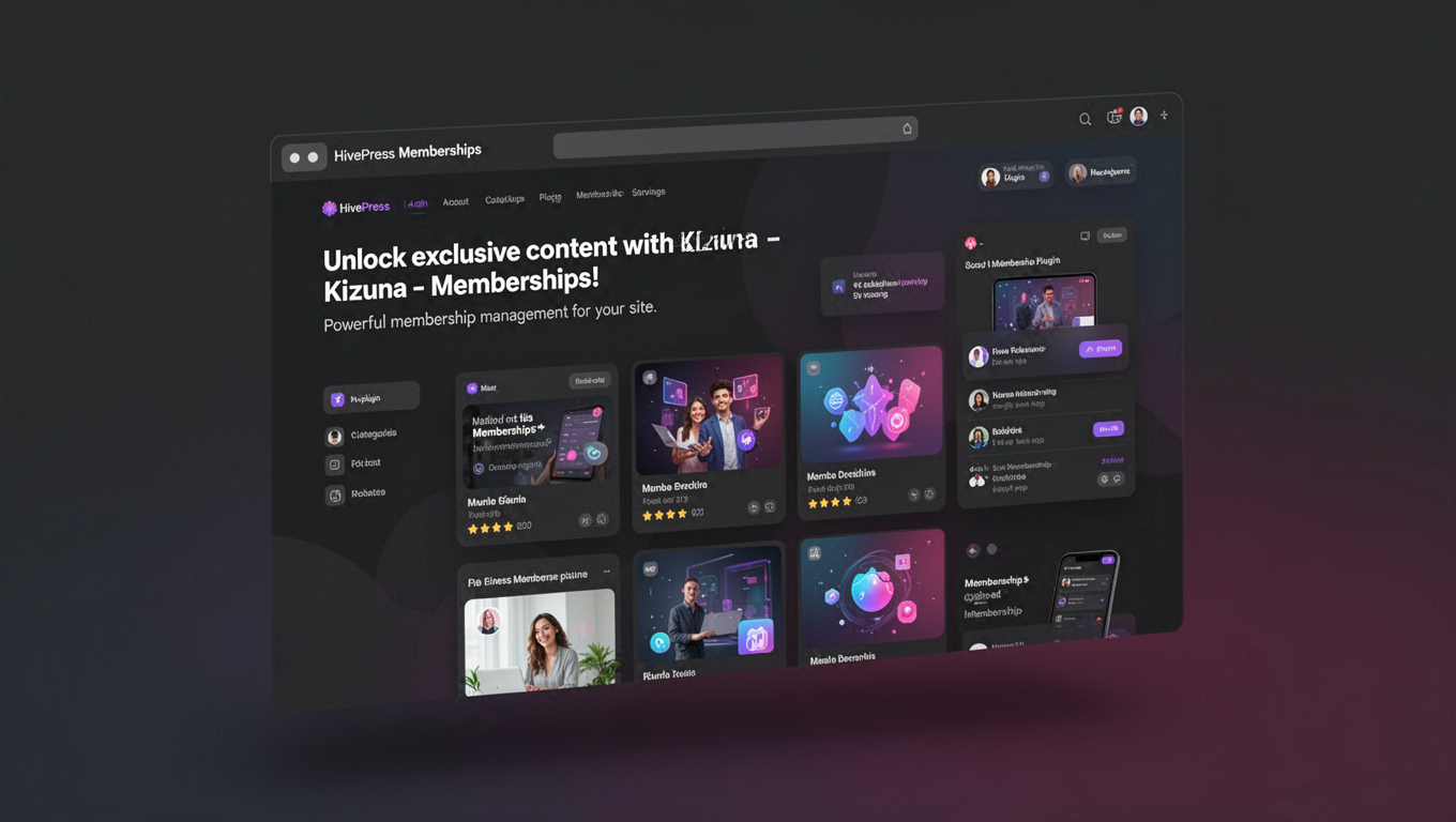 Preview of HivePress Memberships