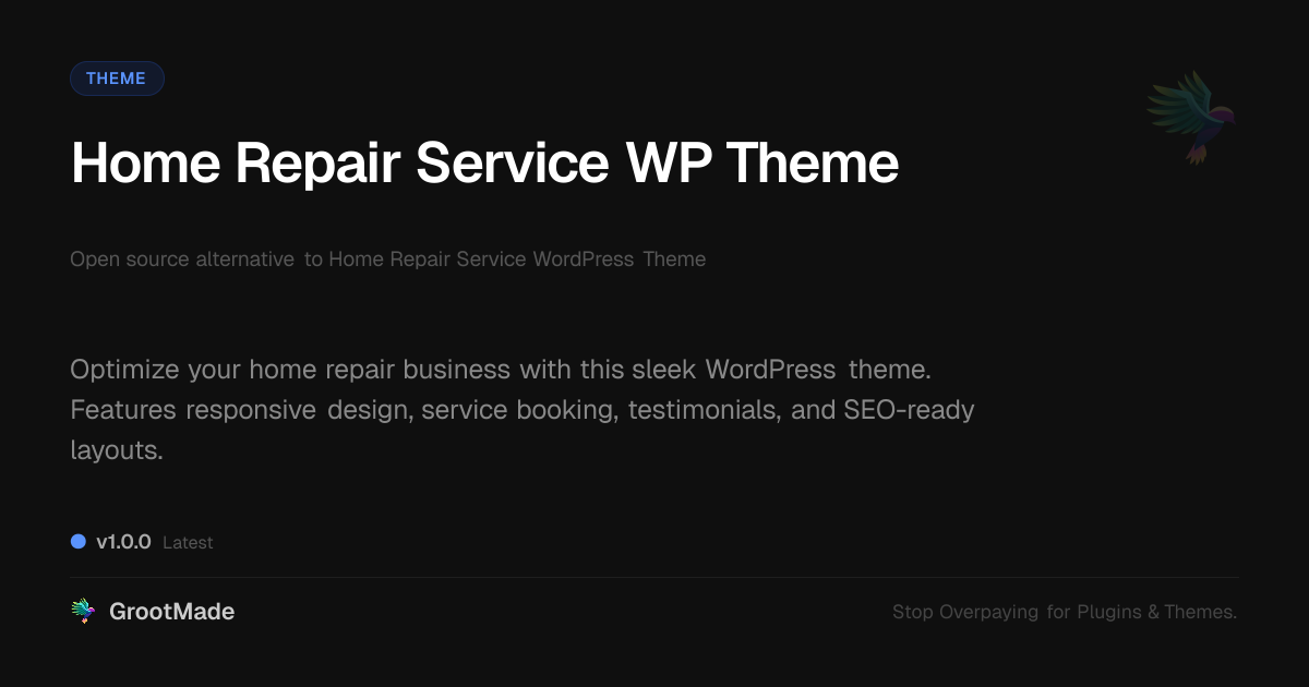 Preview of Home Repair Service WP Theme