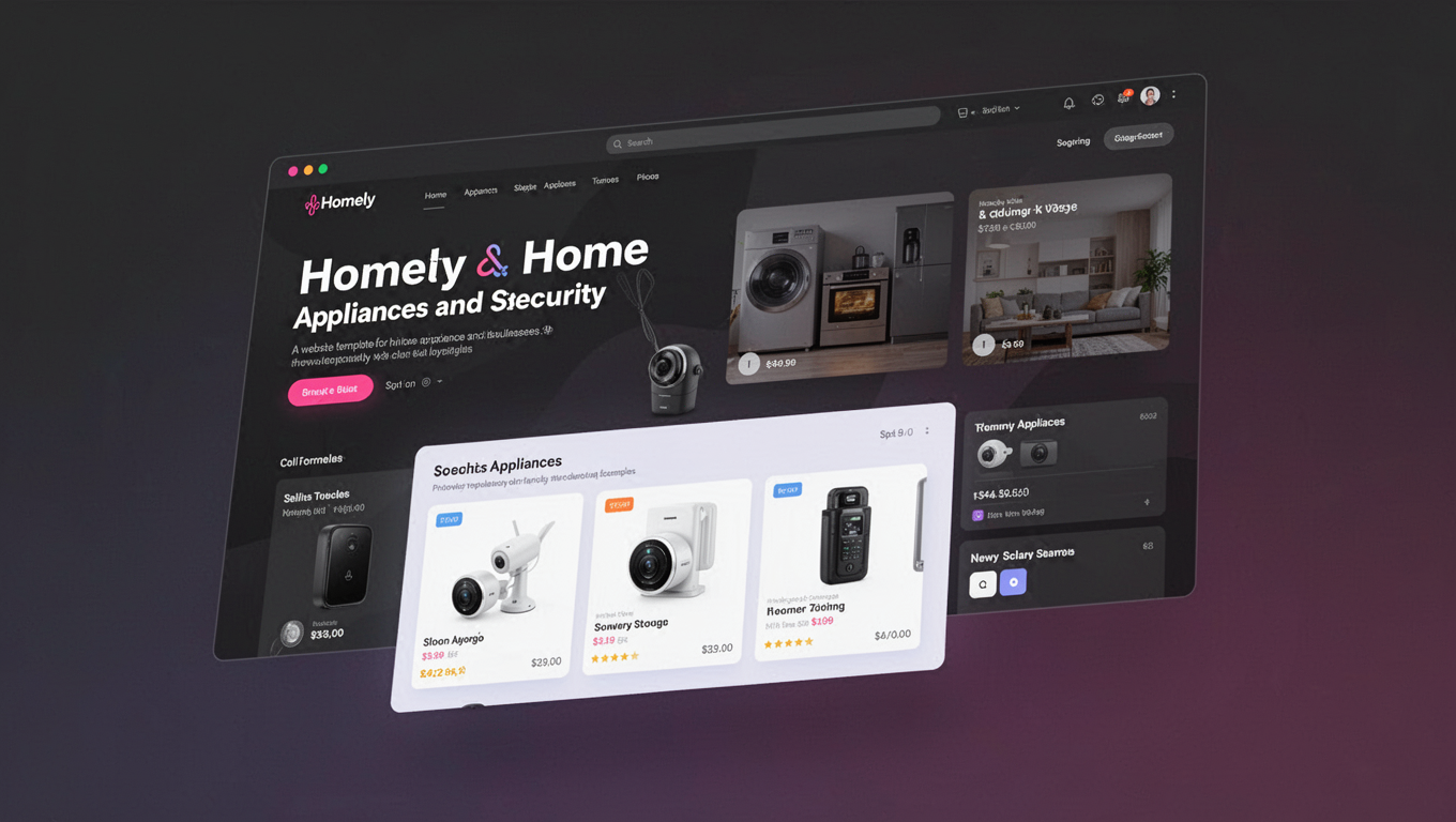 Preview of Homely - Home Appliance and Security Website Template