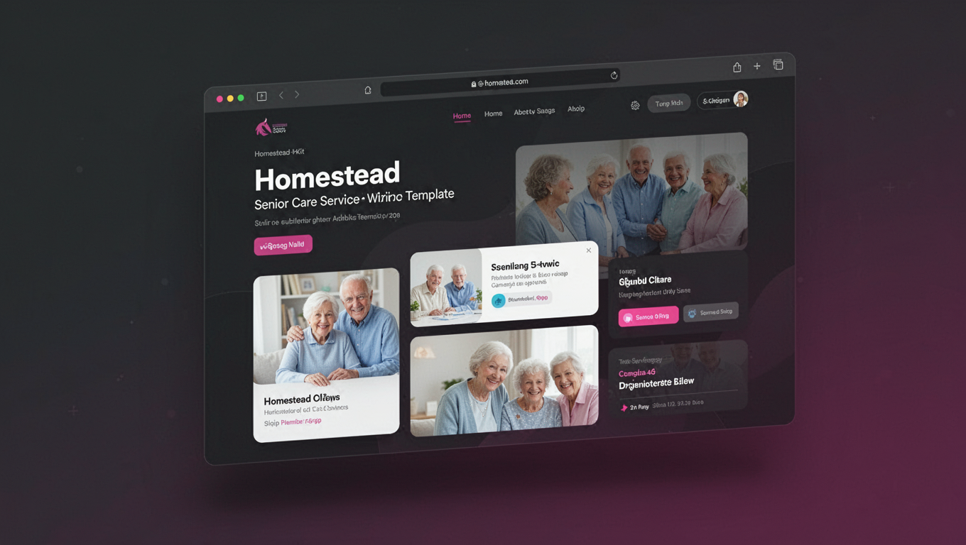 Preview of Homestead - Senior Care Service Website Template