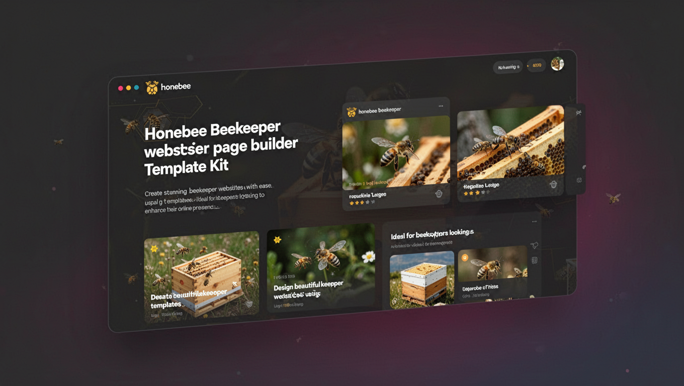 Preview of Honebee Beekeeper Elementor Template Kit