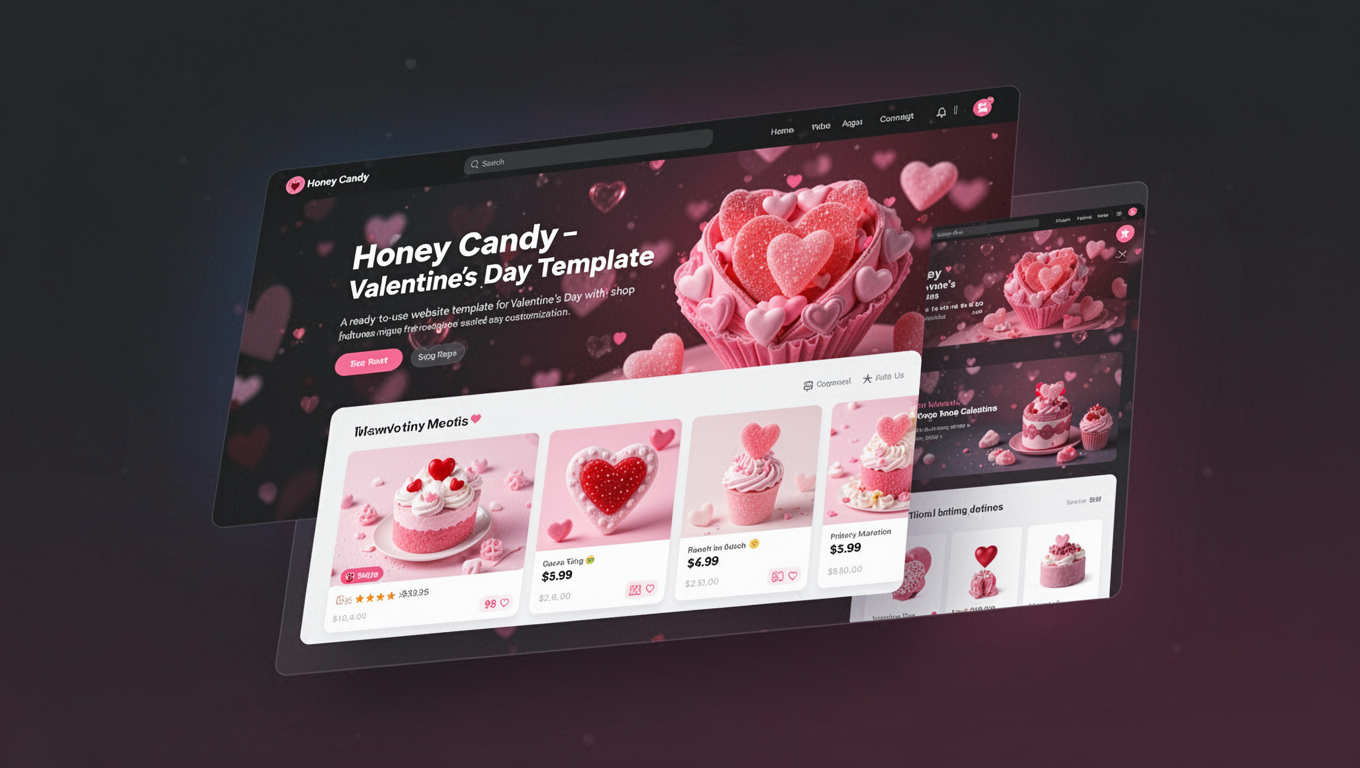 Preview of Honey Candy - Valentine’s Day Template