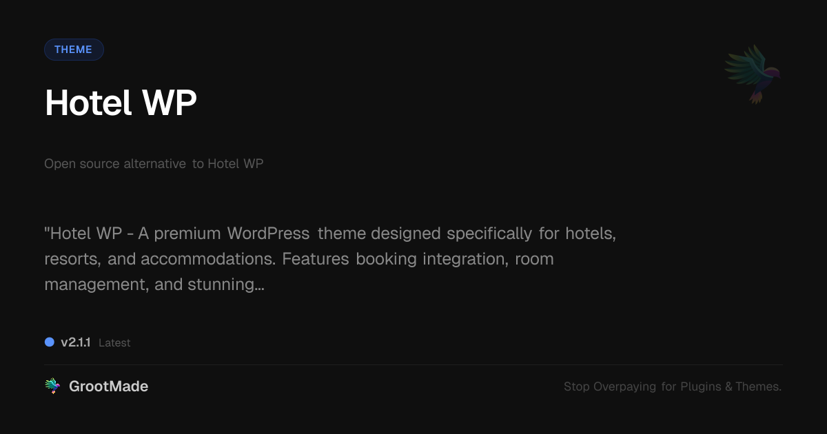 Preview of Hotel WP