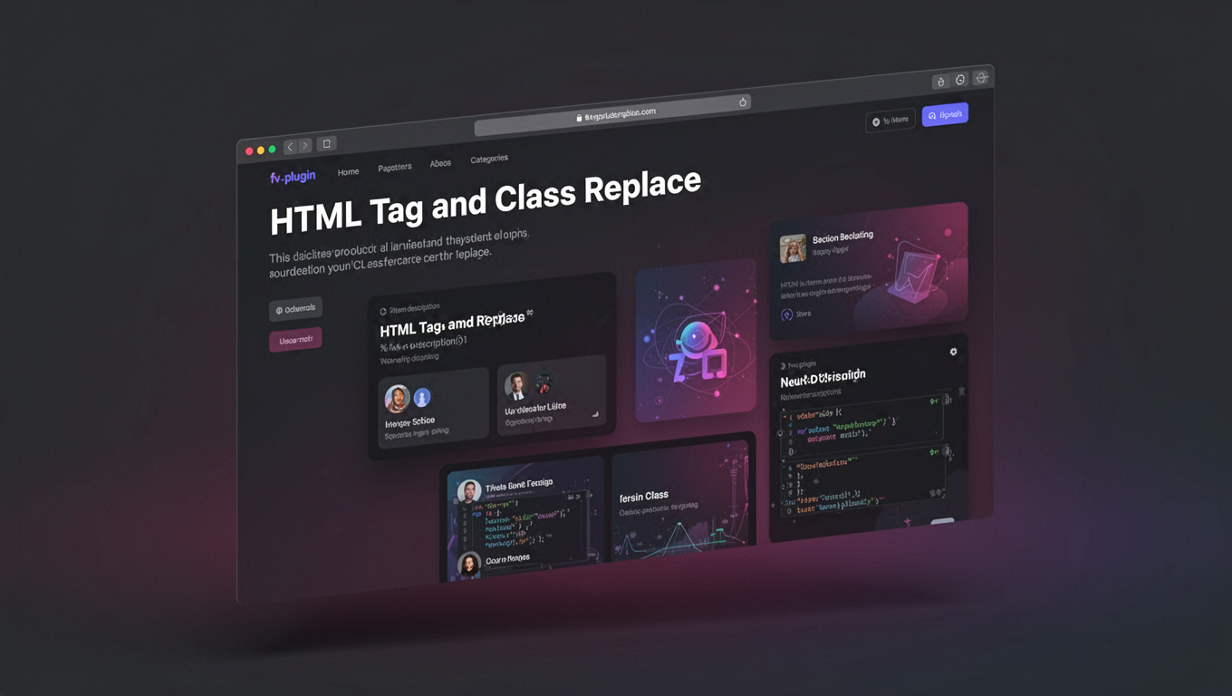 Preview of HTML Tag and Class Replace