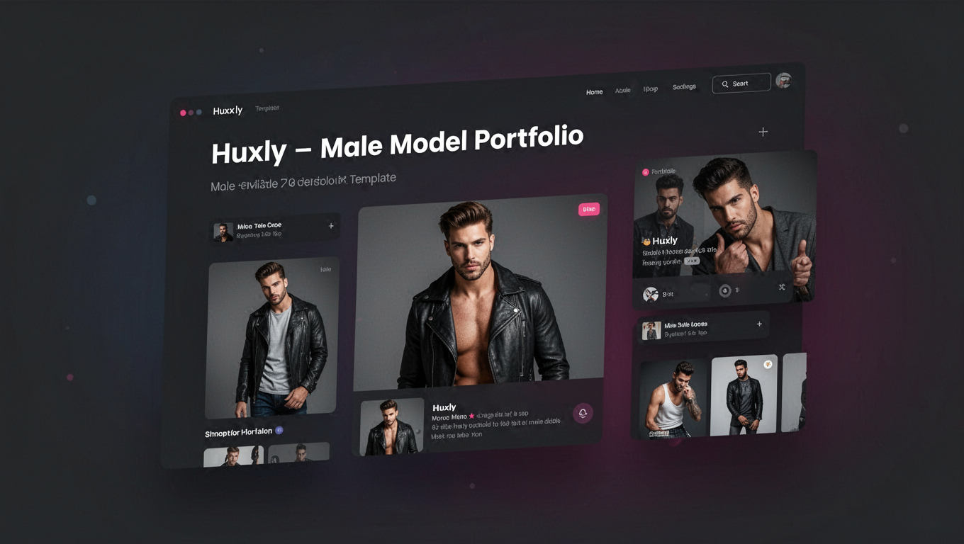 Preview of Huxly - Male Model Portfolio Template