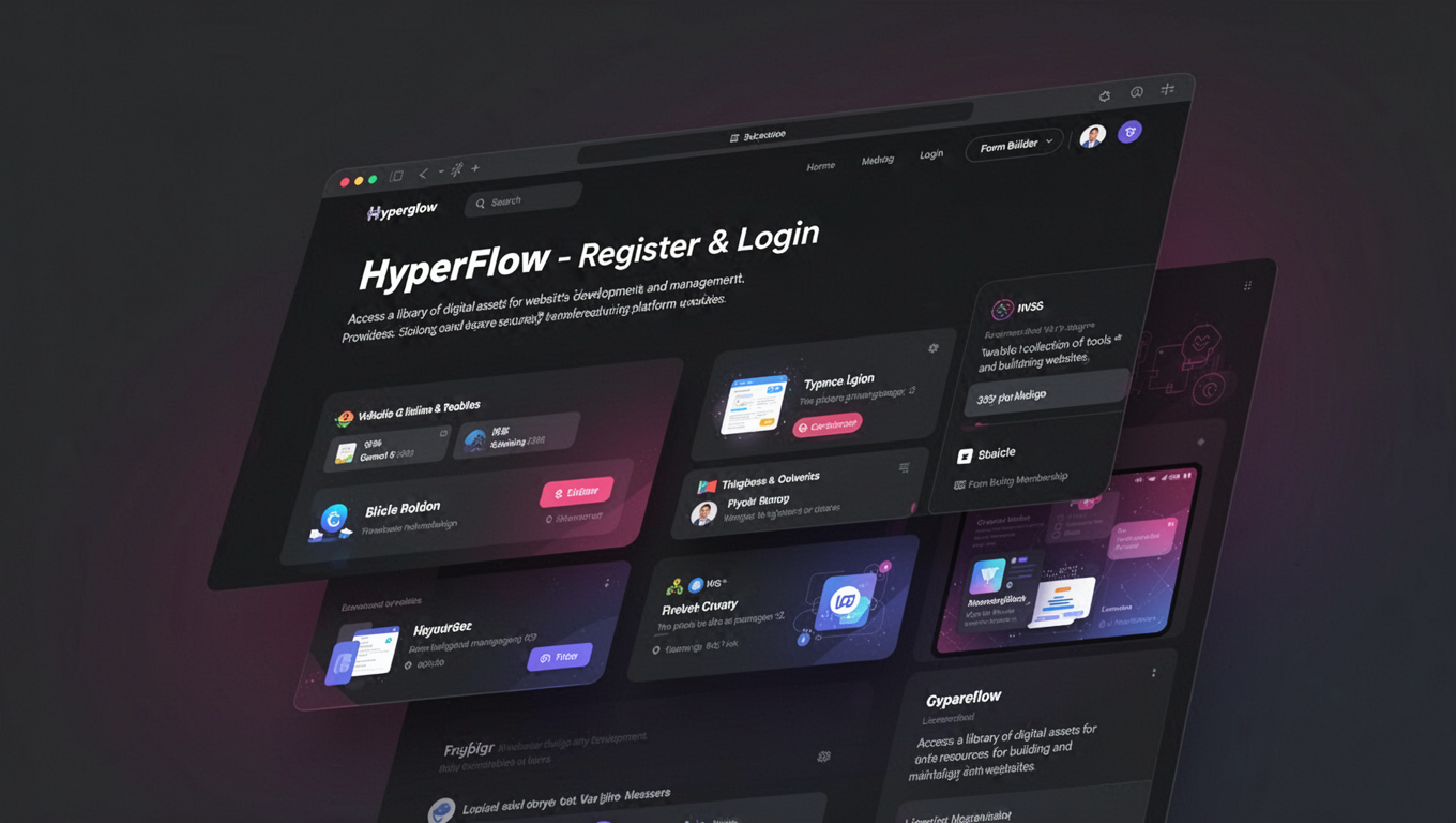 Preview of HyperFlow - Register & Login