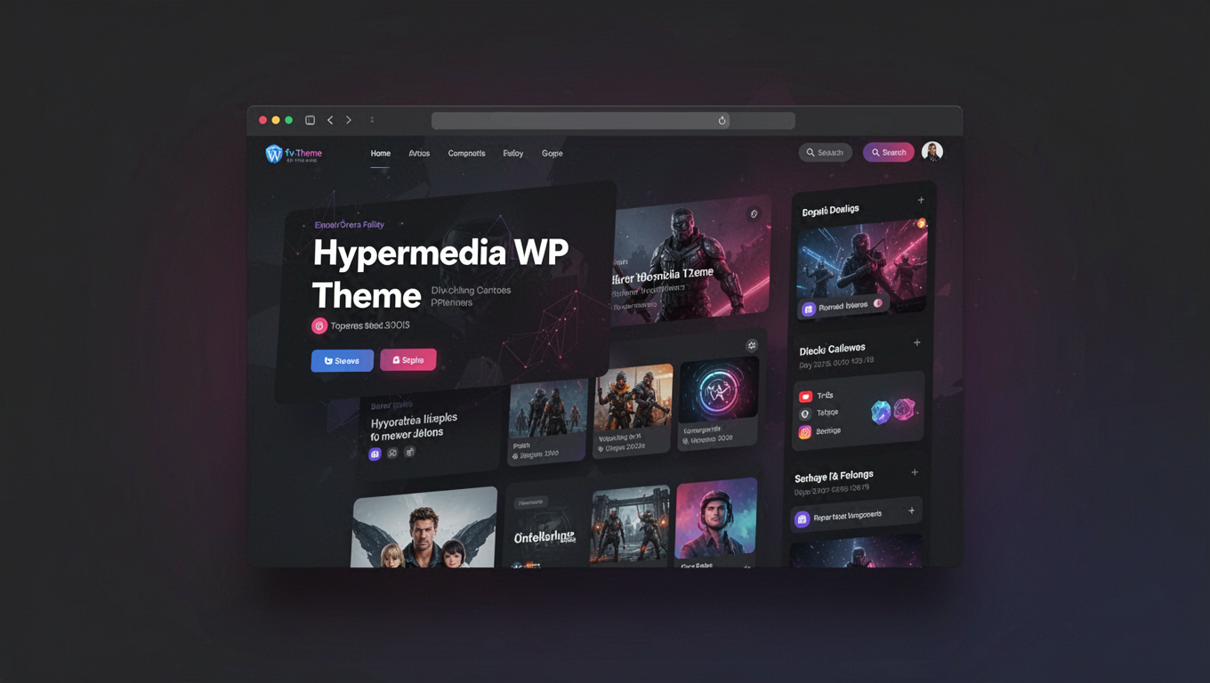 Preview of Hypermedia WP Theme