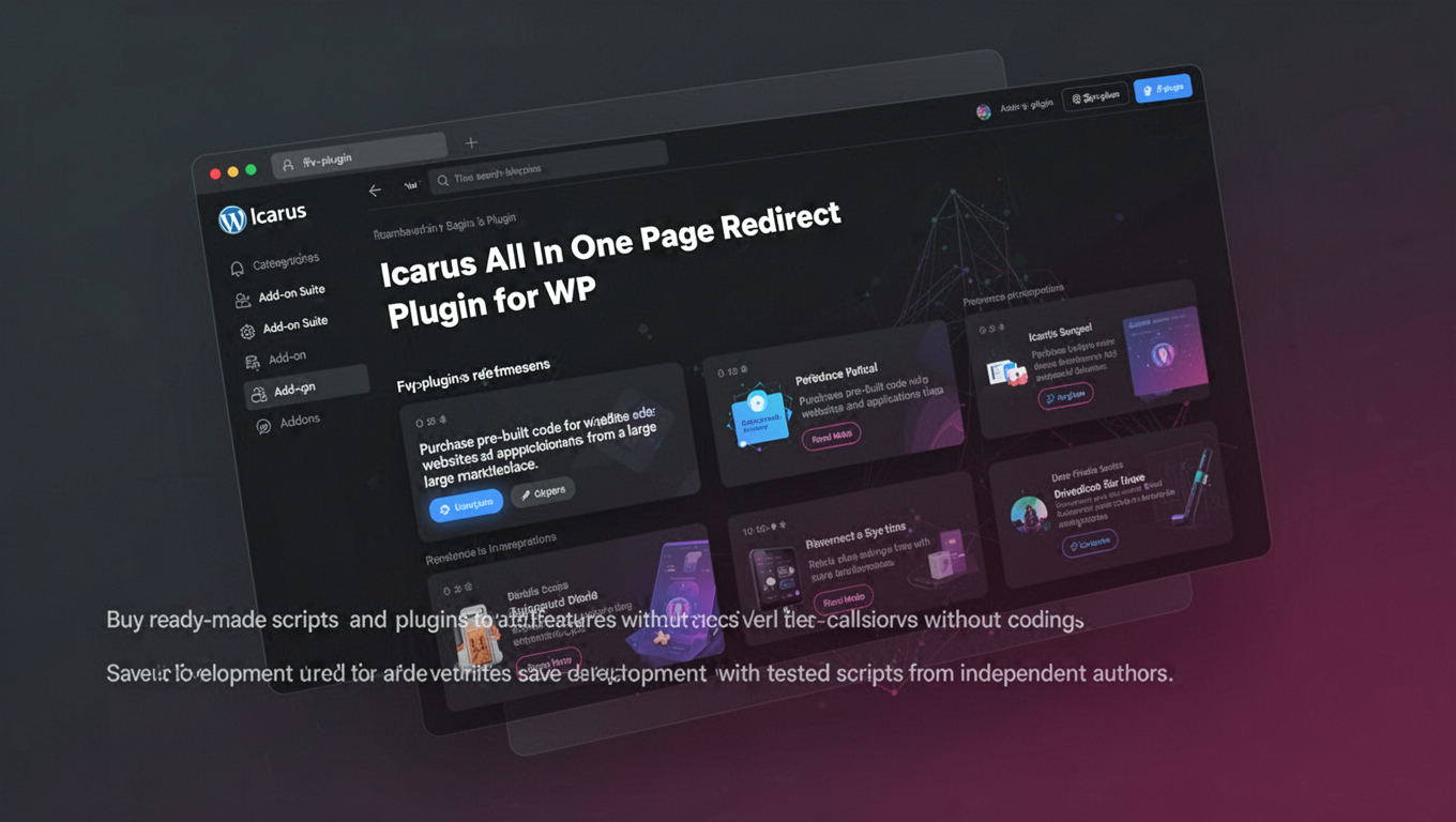 Preview of Icarus All In One Page Redirect Plugin for WP
