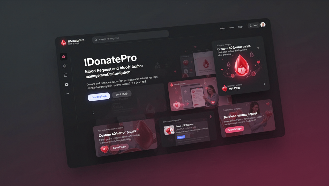 Preview of IDonatePro - blood request and blood donor management system WP plugin