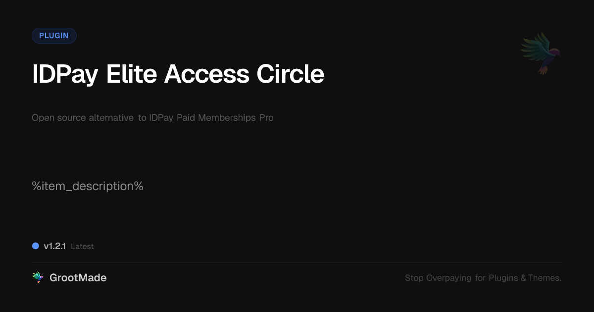 Preview of IDPay Elite Access Circle